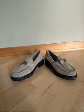 Rag & Bone Shiloh 2.0 Lug Loafers – Taupe Suede | EU Size 38 / US 7.5-8